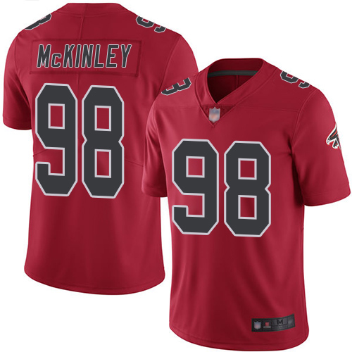 Atlanta Falcons Limited Red Men Takkarist McKinley Jersey NFL Football #98 Rush Vapor Untouchable->atlanta falcons->NFL Jersey